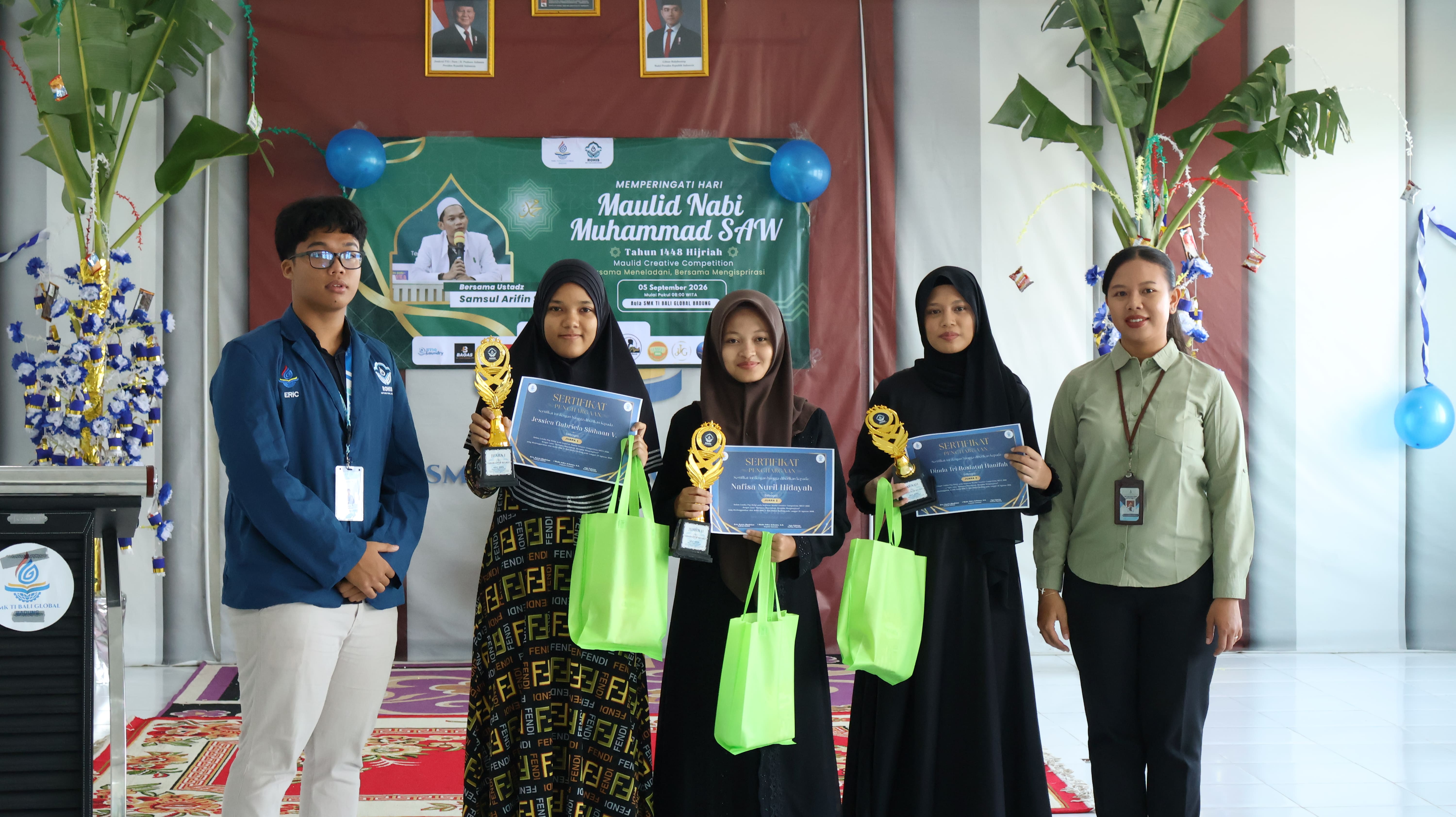 Peringatan Maulid Nabi Muhammad SAW 1448 H di SMK TI Bali Global Badung: Meneladani Akhlak Rasulullah melalui Dakwah dan Kebersamaan